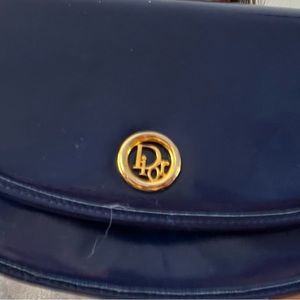 Dior purse. Leather, bleue.Vintage.